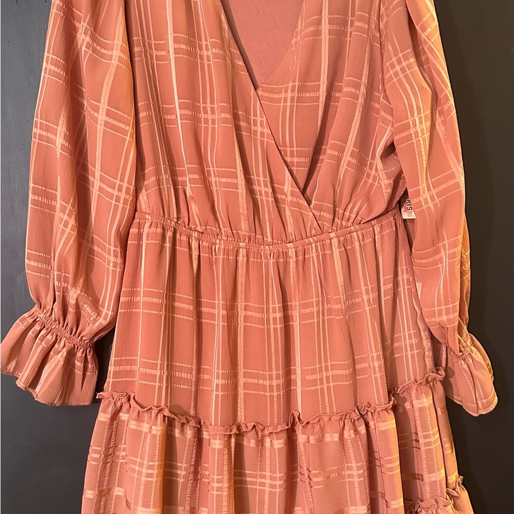 Inspired Hearts Orange Pink Wrap Sundress